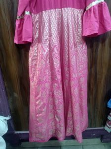 Pink Golden Wedding Gown