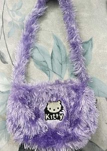Hello Kitty Purple Fuzzy Bag