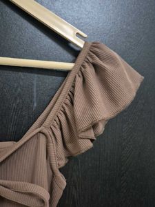 Brown Crop Top