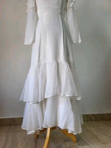 White Tiered Maxi Dress