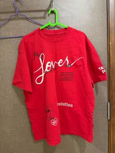 bonkers Red Graphic Print Tee