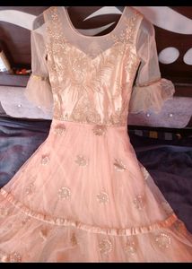 Party Wear Cindrella Gown For Women With Cancan Fu