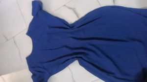 Navy Gold Embroidered Blue Kurti! NEW! Elegant