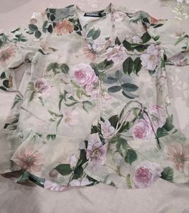 Multicolor Floral Printed V Neck Top (Women&#39;s)