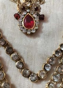 Red Stone Necklace &amp; Earring Set