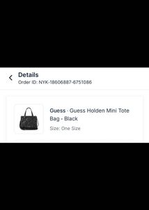 Guess Black Quilted Satchel Bag