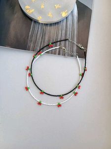 Aesthetic Cherry Necklace 🍒