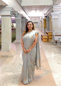 Grey Georgette Saree