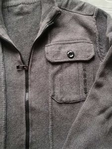 Stylish Gray Knit Jacket