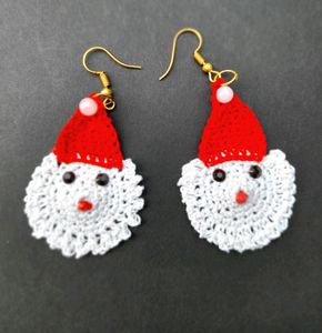 Crochet Christmas Earrings