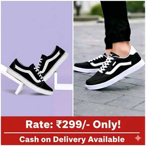 Stylish Black &amp; White Sneakers