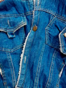 Denim Jacket , For Toddlers ( Cute Dog Print )