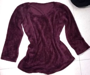 Purple Velvet Sweater