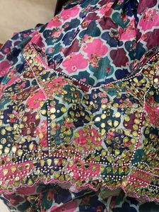 Baby Pink Multicolor Lehnga Choli