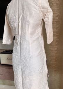 Pure Raw Silk Off White Kurta