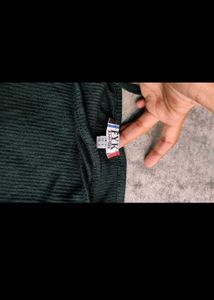 Fyk Dark Green Ribbed Tank Top