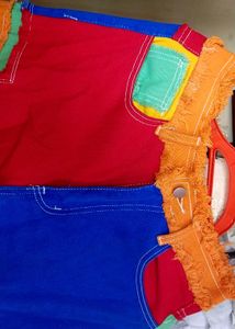 Colorful Patchwork Jeans
