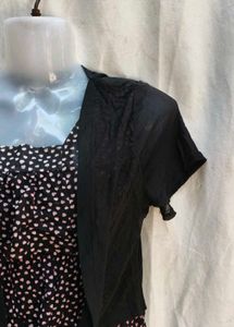 Black Top and Shrug Set