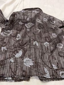 Patterned Button-Down Shirt