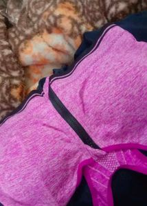 Zip-Front Sports Bra Combo Of 3