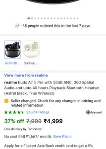 realme Buds Air 5 Pro with 50dB ANC worth Rs.6000