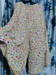 Floral Print Wide Leg Pants