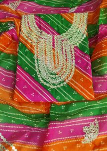 Bandhani Gota Patti Dress Material