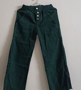 Green Wide Leg Pant
