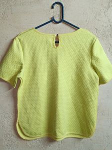 Trendy Ladies Fashion Top Half-sleeve Yellow