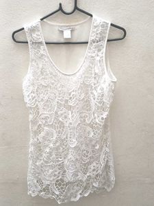 White Lace Tank Top
