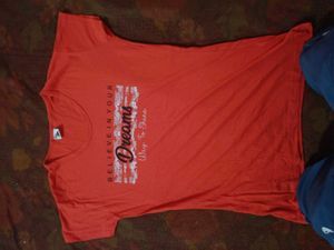 Red Graphic Print Tee