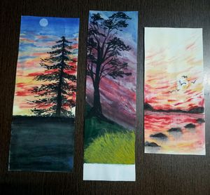 3 Watercolor Paintings Set
