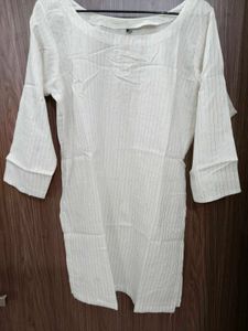 White Striped Tunic Top