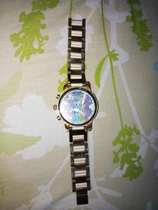 Guess Gold &amp; White Watch