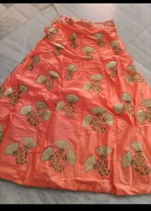 Peach Embroidered Lehenga choli