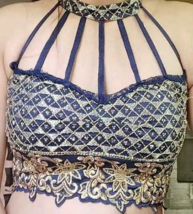 Embroidered Blue Blouse