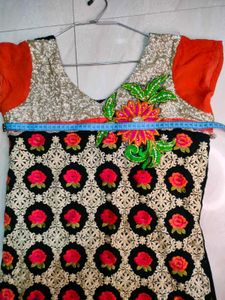 XXL Size Partywear Sequence Embroidery Kurta