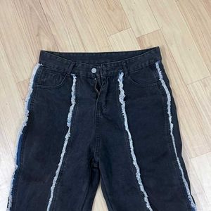 Urbanic Raw Hem Straight Leg Jeans.