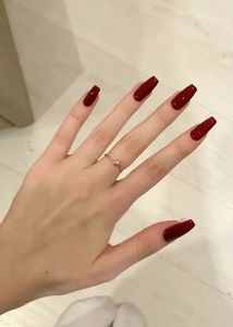 Wine Acrylic Nails