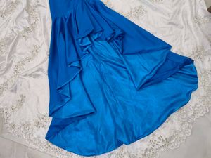 Elegant Blue High Low Dress