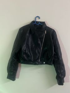 Y2K Leather Crop Jacket