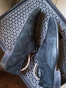 Genuine Suede Leather Derby Shoes