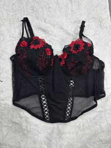 Black Floral Corset