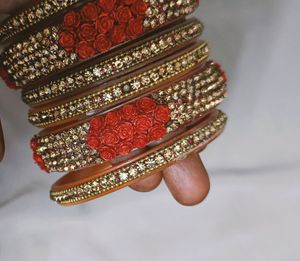 Rose Bangles With Free Bands
