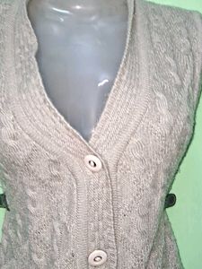 Vintage Sleeveless Knit Cardigan