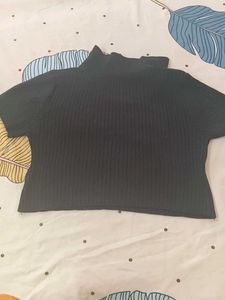 Cute Black Knit Top