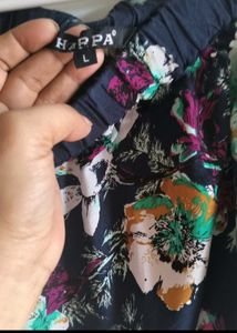 Navy Blue Floral Top Women.