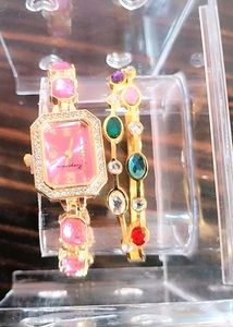 Ladies Watch & Bracelet Set