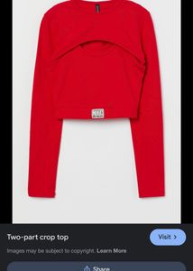 H&amp;m Two Part Crop Top