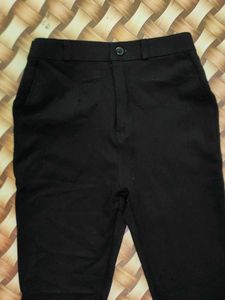 Black Straight Fit formal Pants